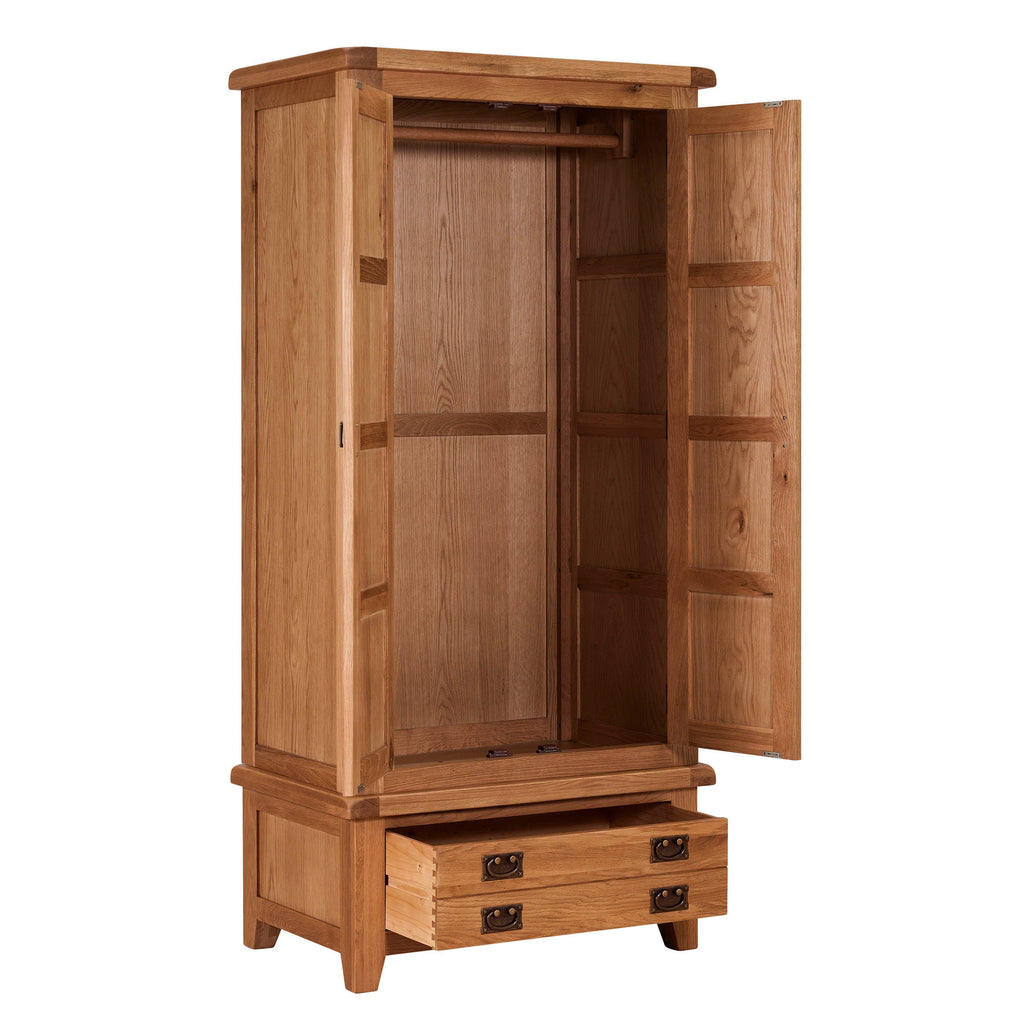 Cambridge Oak Double Wardrobe