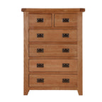 Cambridge Oak 2 Over 4 Chest Of Drawers