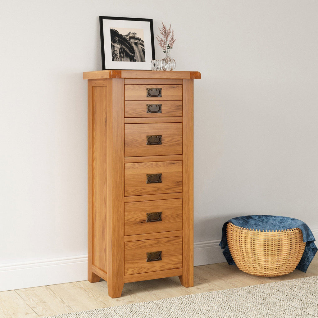 Cambridge Oak 5 Drawer Chest