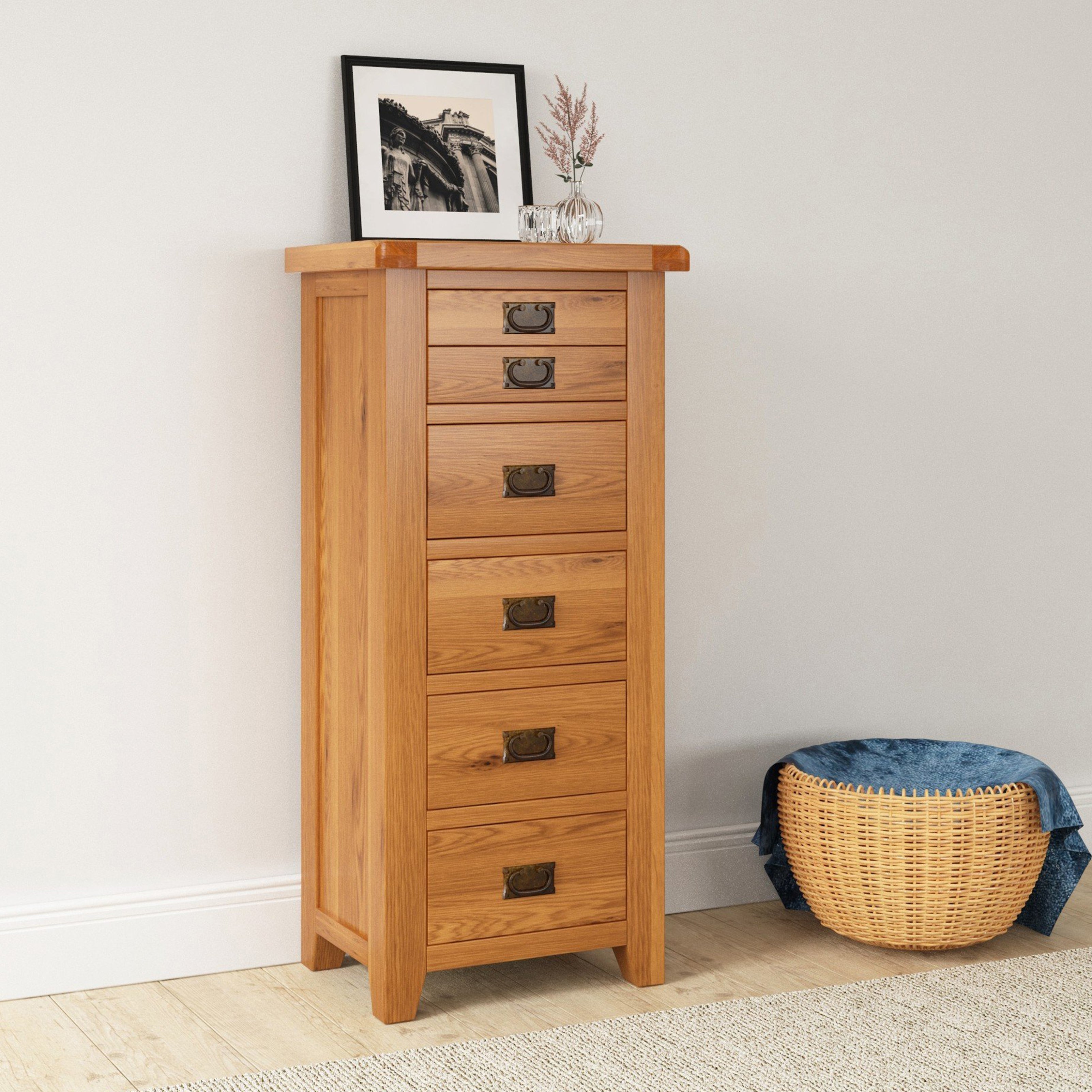 Cambridge Oak 5 Drawer Chest