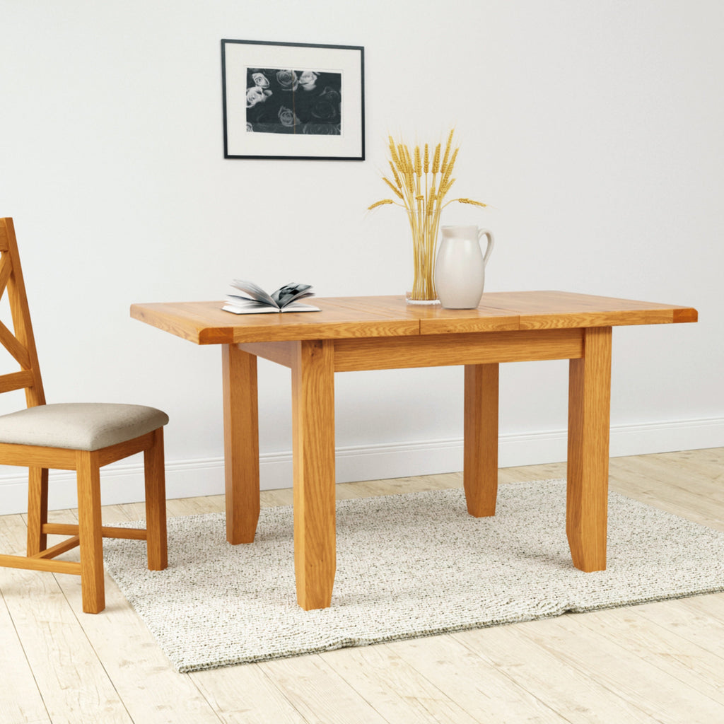 Cambridge Oak Small Extending Dining Table (1.2 m-1.5 m)