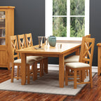Cambridge Oak Large Extending Dining Table (1.8 m-2.3 m)