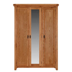 Cambridge Oak 3 Door Full Hanging Wardrobe