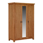 Cambridge Oak 3 Door Full Hanging Wardrobe