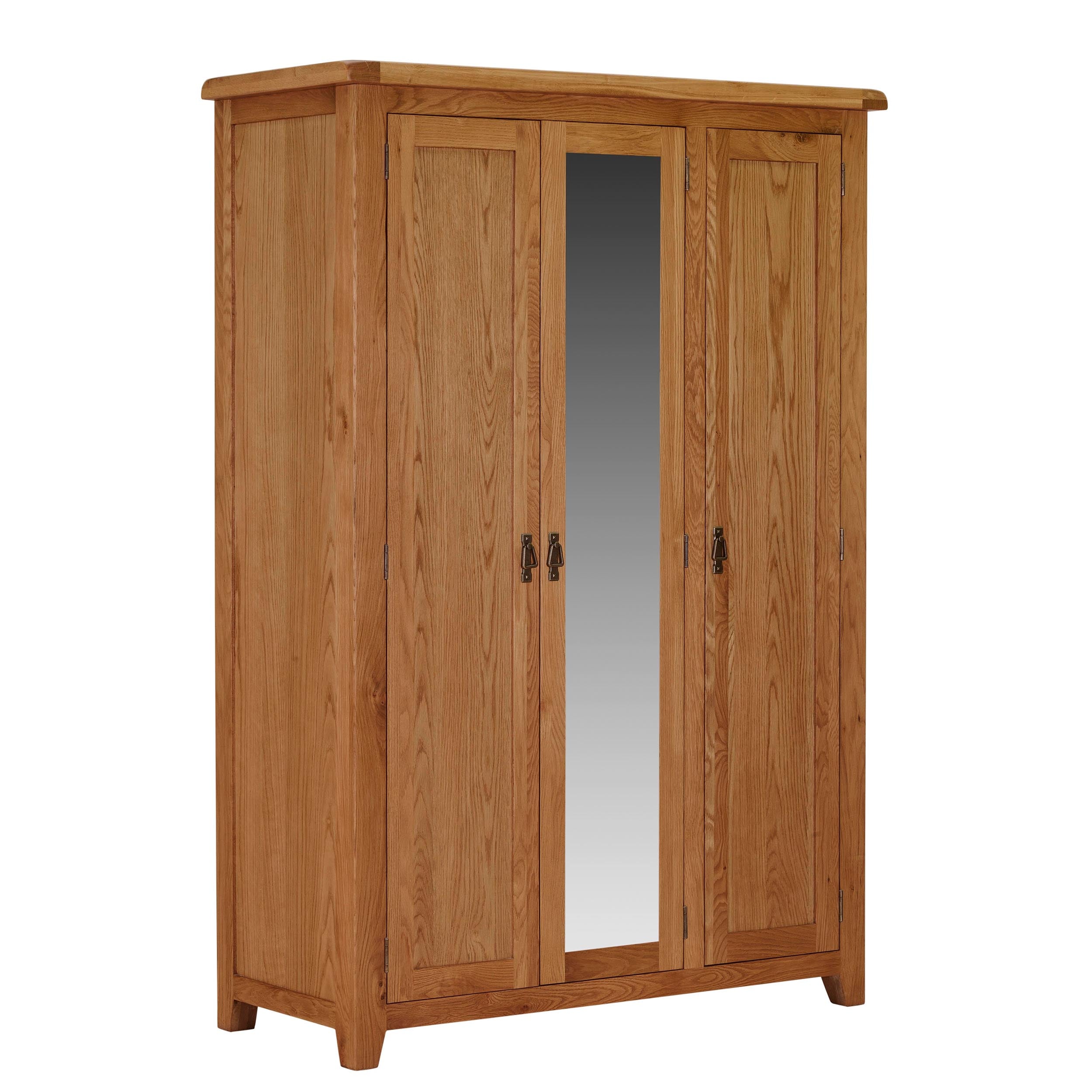 Cambridge Oak 3 Door Full Hanging Wardrobe