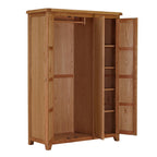 Cambridge Oak 3 Door Full Hanging Wardrobe