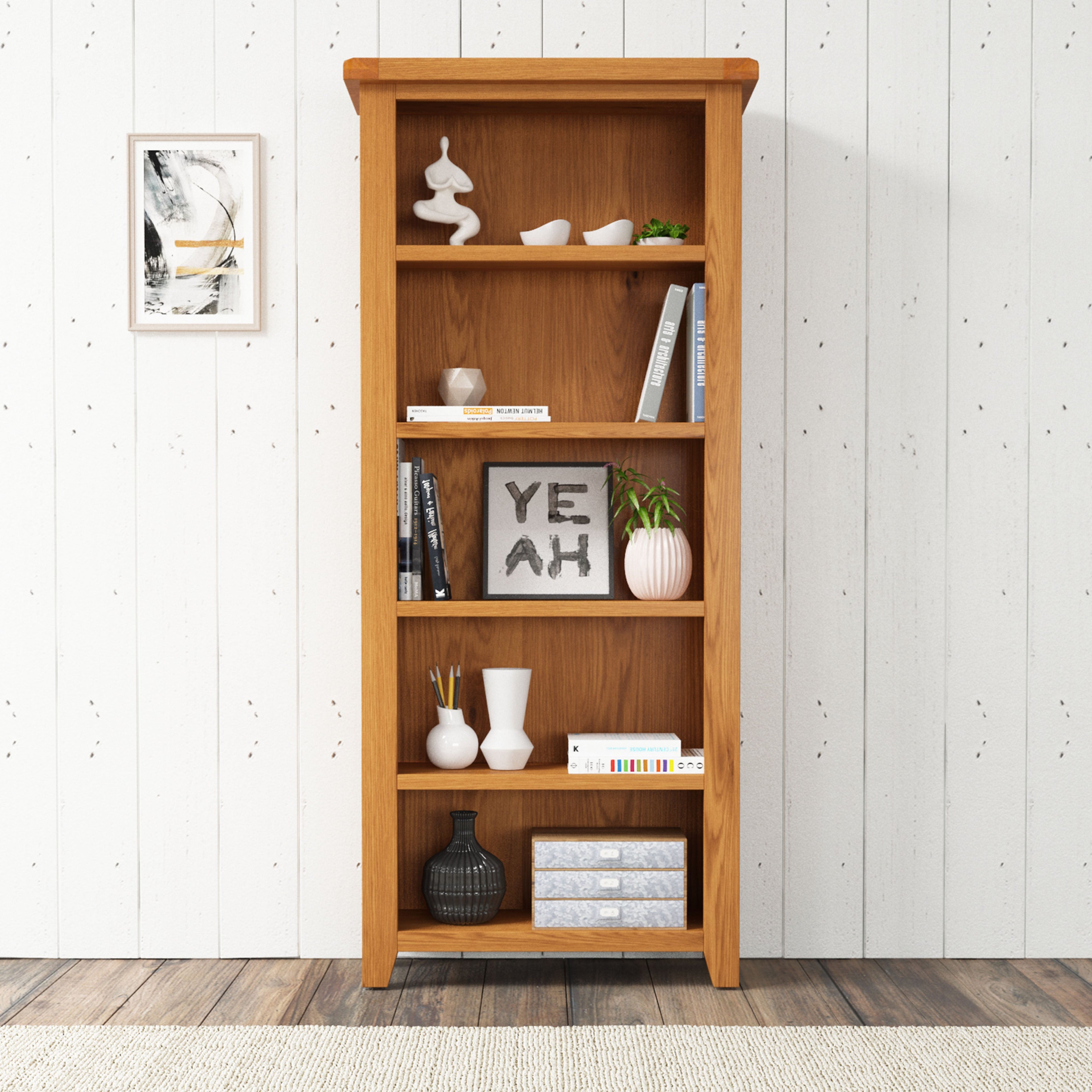 Cambridge Oak Large Bookcase (1.8 m)