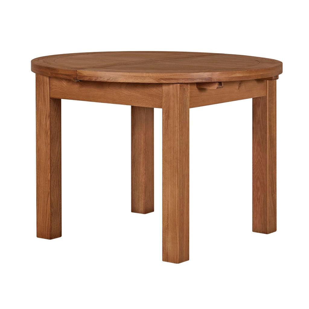 Cambridge Oak Round Extending Dining Table (1.1 m-1.5 m)