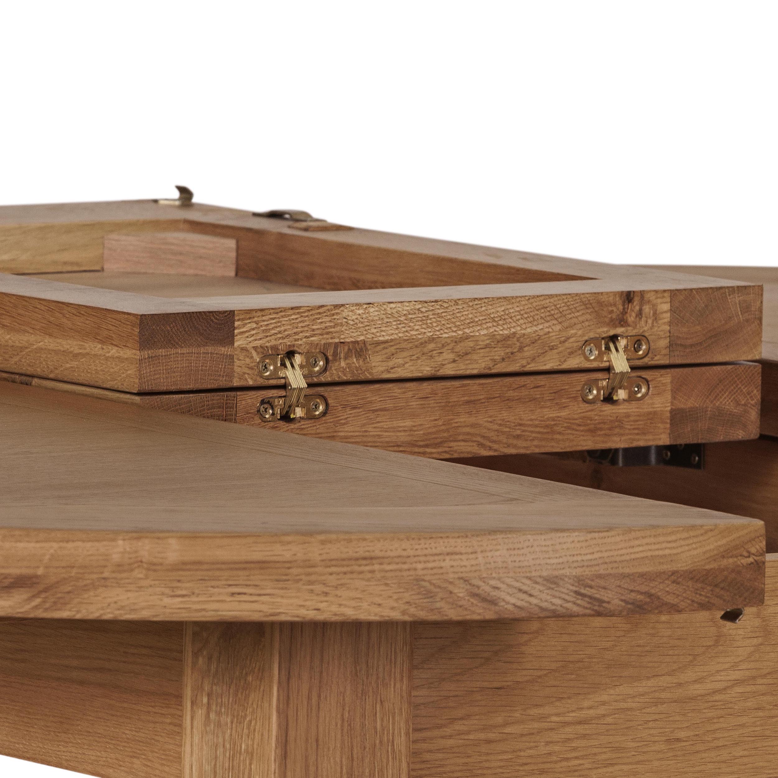 Cambridge Oak Round Extending Dining Table (1.1 m-1.5 m)