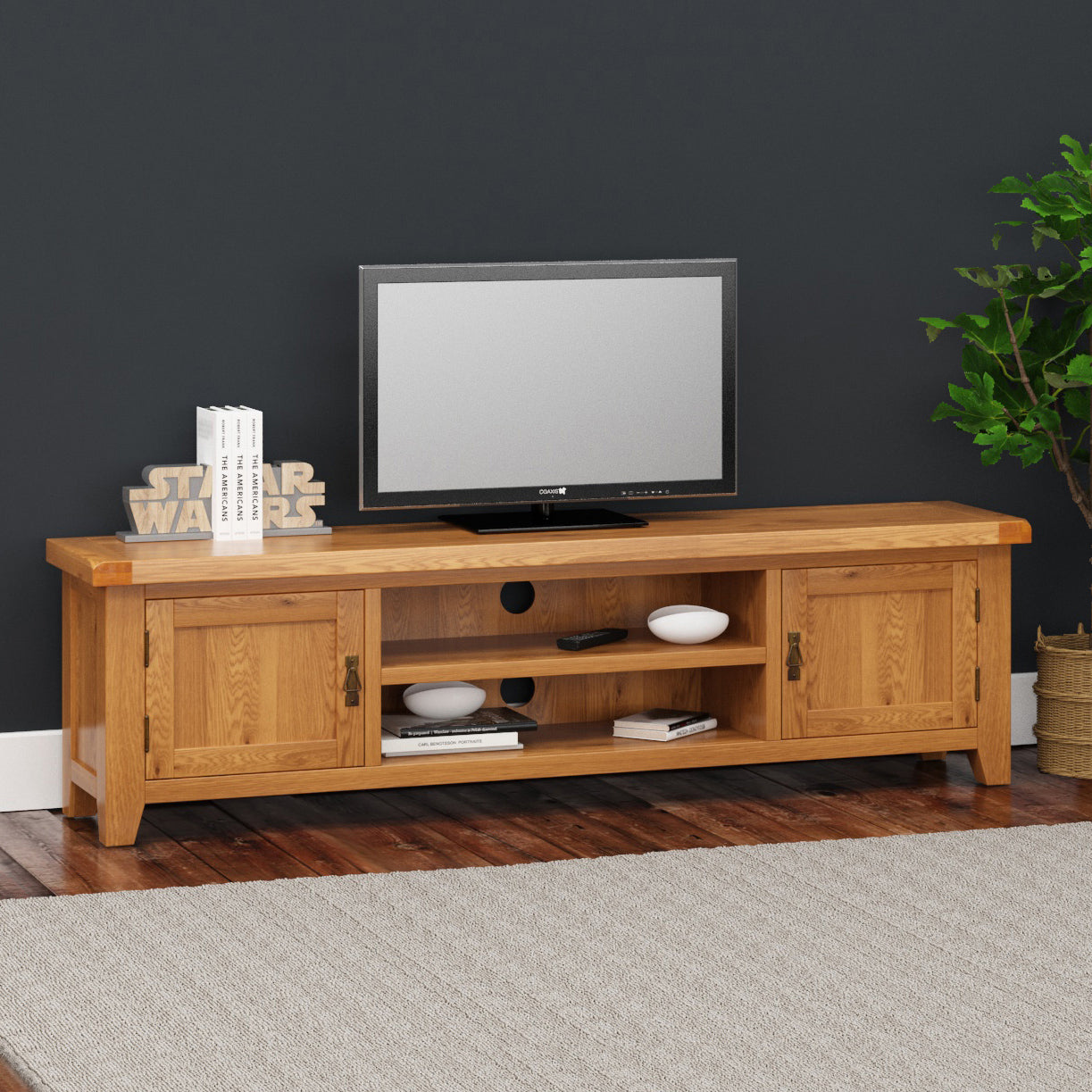 Cambridge Oak Extra Large TV Unit