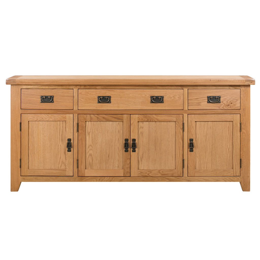 Cambridge Oak 4 Door 3 Drawer Sideboard