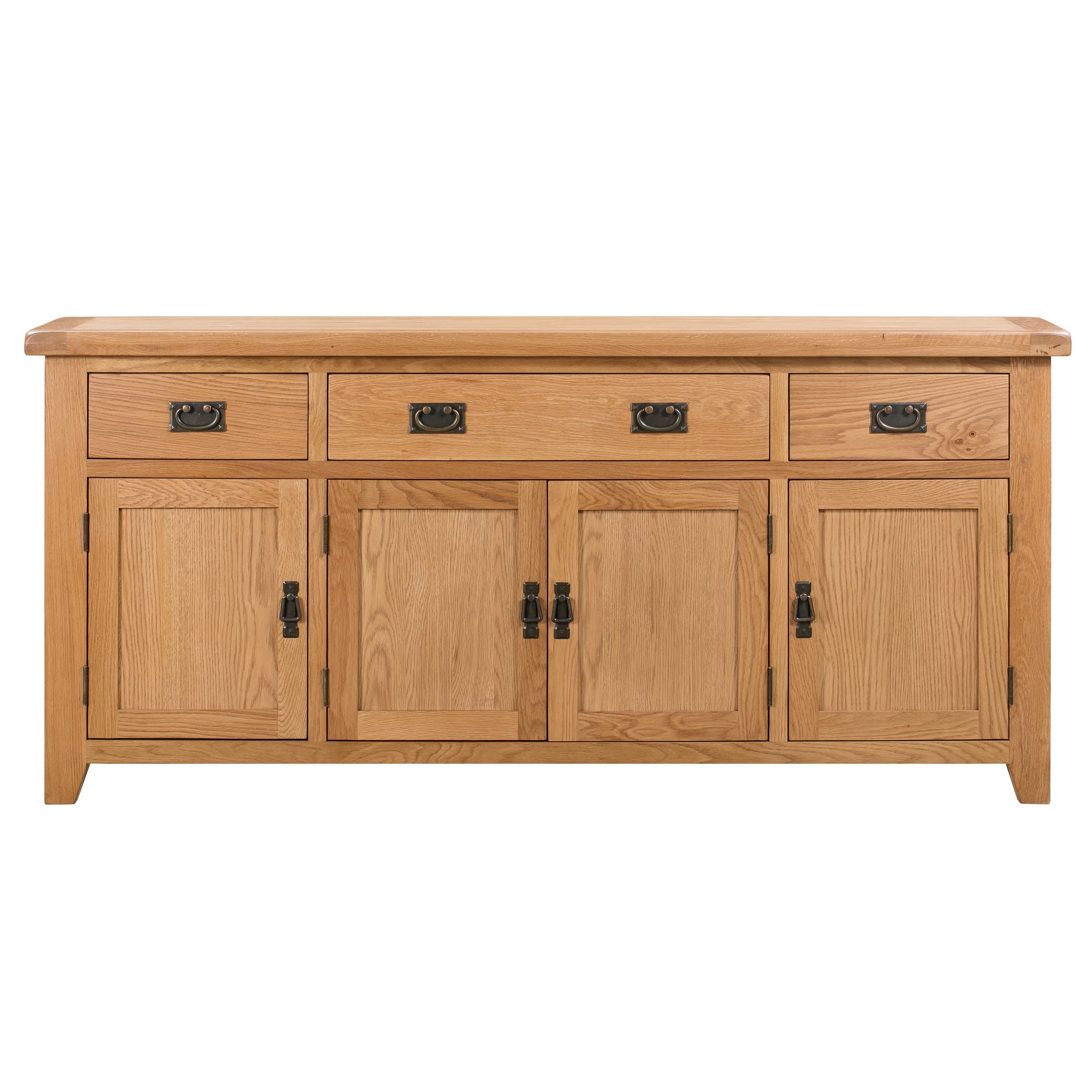 Cambridge Oak 4 Door 3 Drawer Sideboard