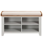 Cambridge Grey Painted Oak Open Shoe Storage Bench