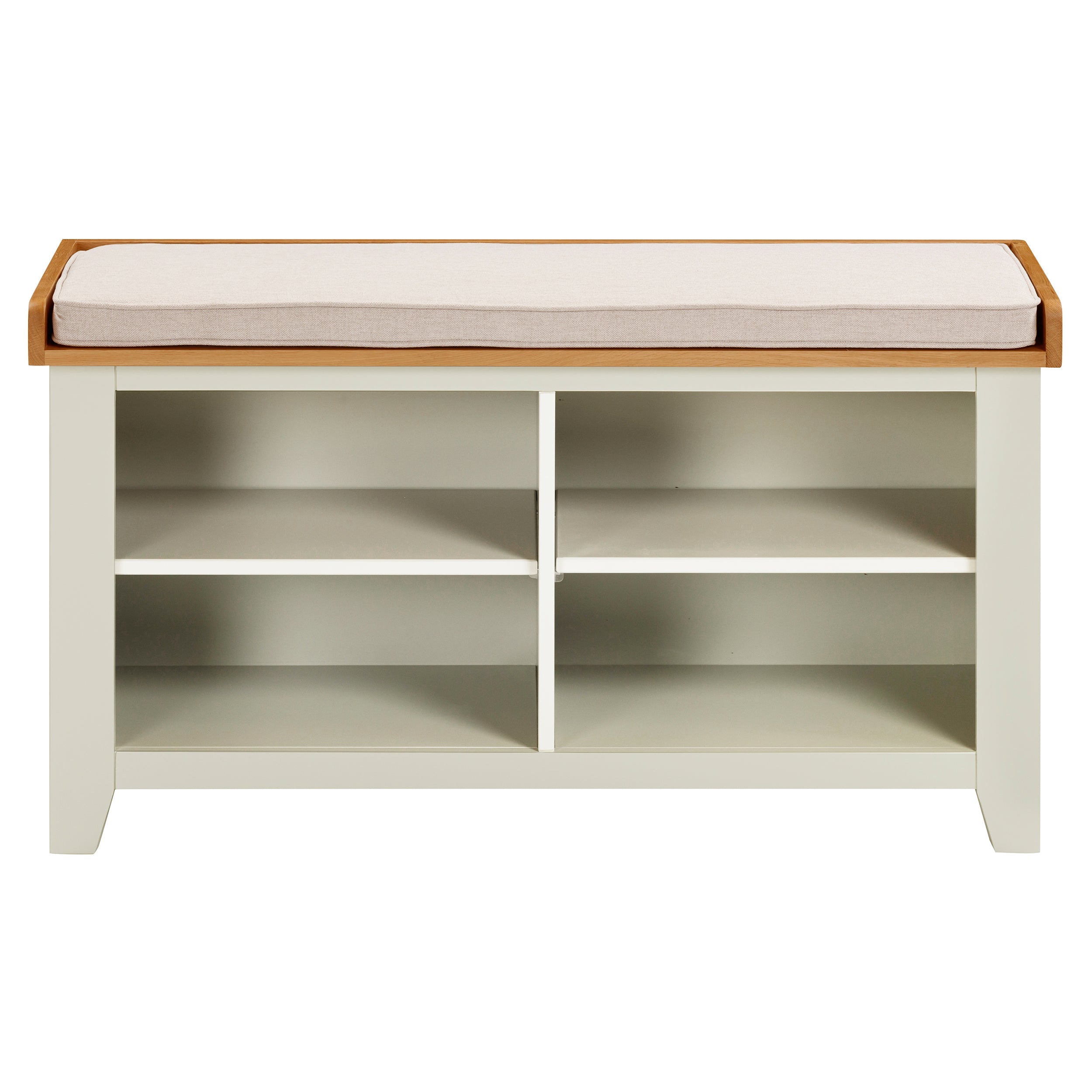 Cambridge Classic Cream Painted Oak Open Shoe Storage Bench