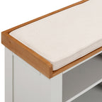 Cambridge Grey Painted Oak Open Shoe Storage Bench