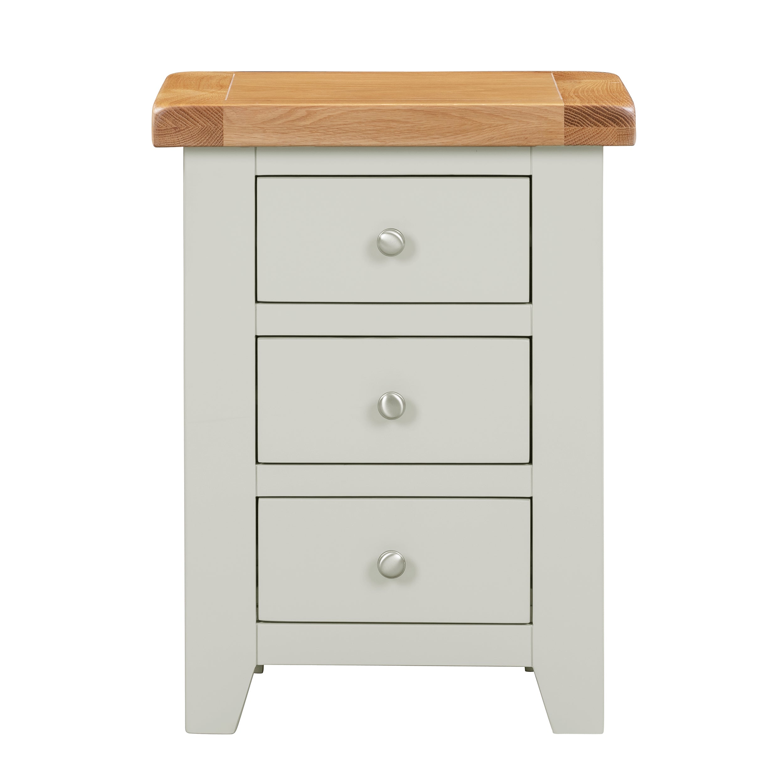 Cambridge Grey Painted Oak 3 Drawer Bedside