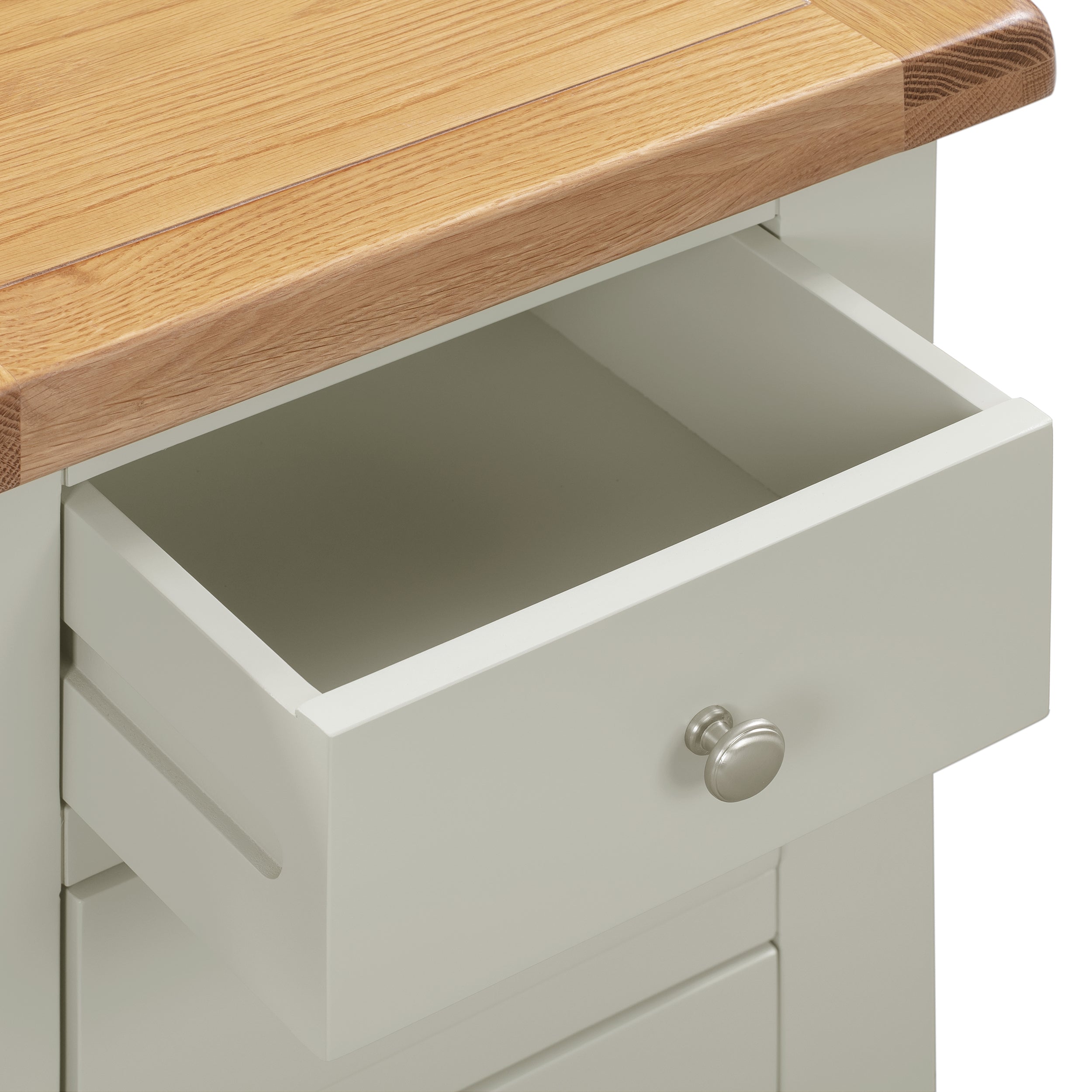 Cambridge Grey Painted Oak 3 Drawer Bedside