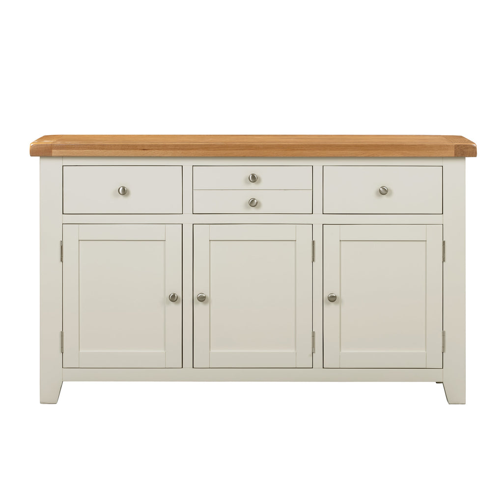 Cambridge Classic Cream Painted Oak 3 Door 3 Drawer Sideboard