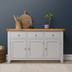 Cambridge Grey Painted Oak Large Sideboard