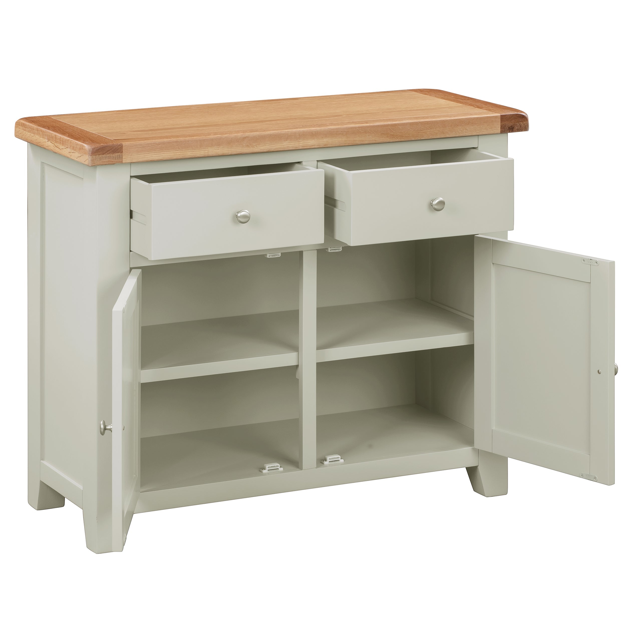 Cambridge Grey Painted Oak 2 Door 2 Drawer Sideboard