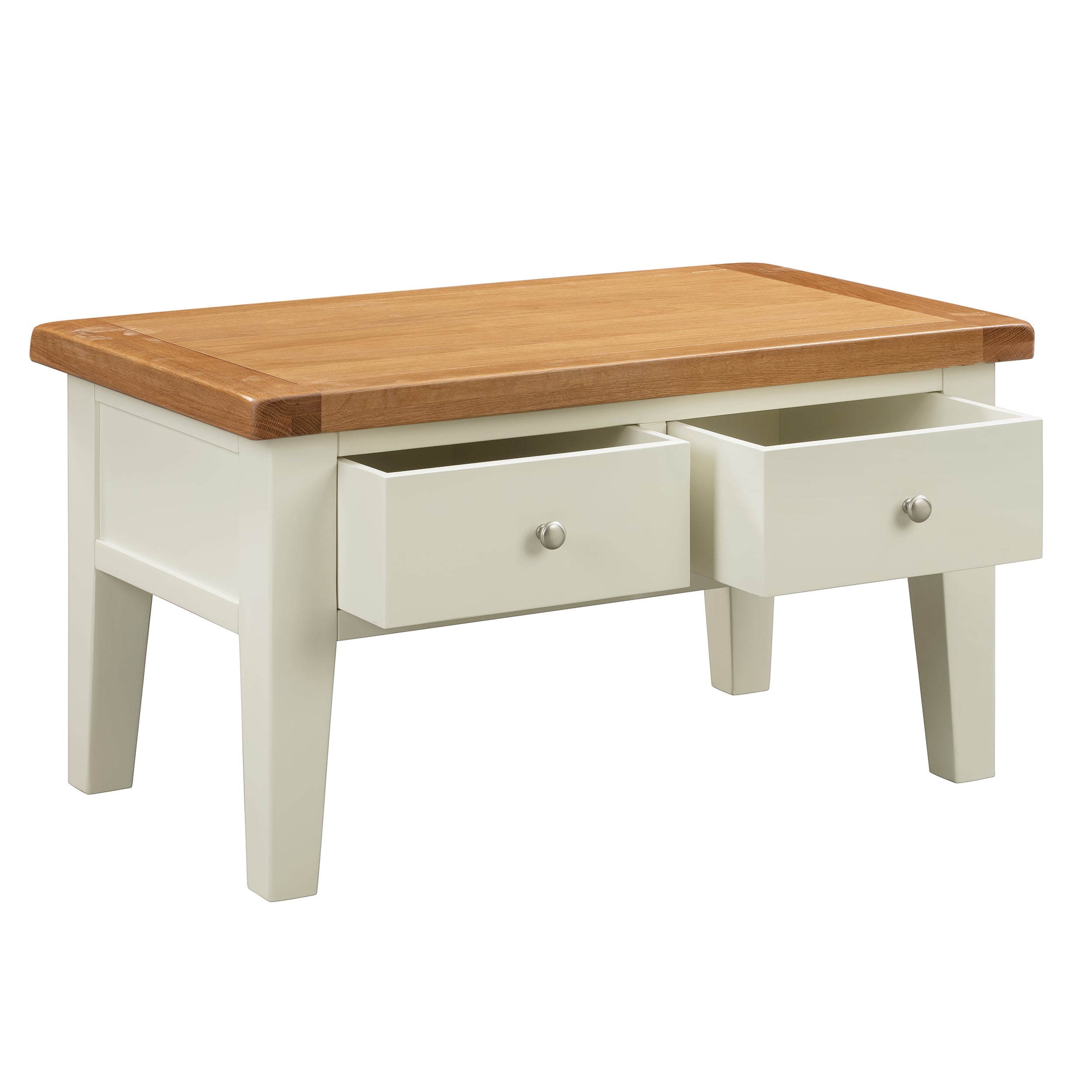 Cambridge Classic Cream Painted Oak Coffee Table with Drawers