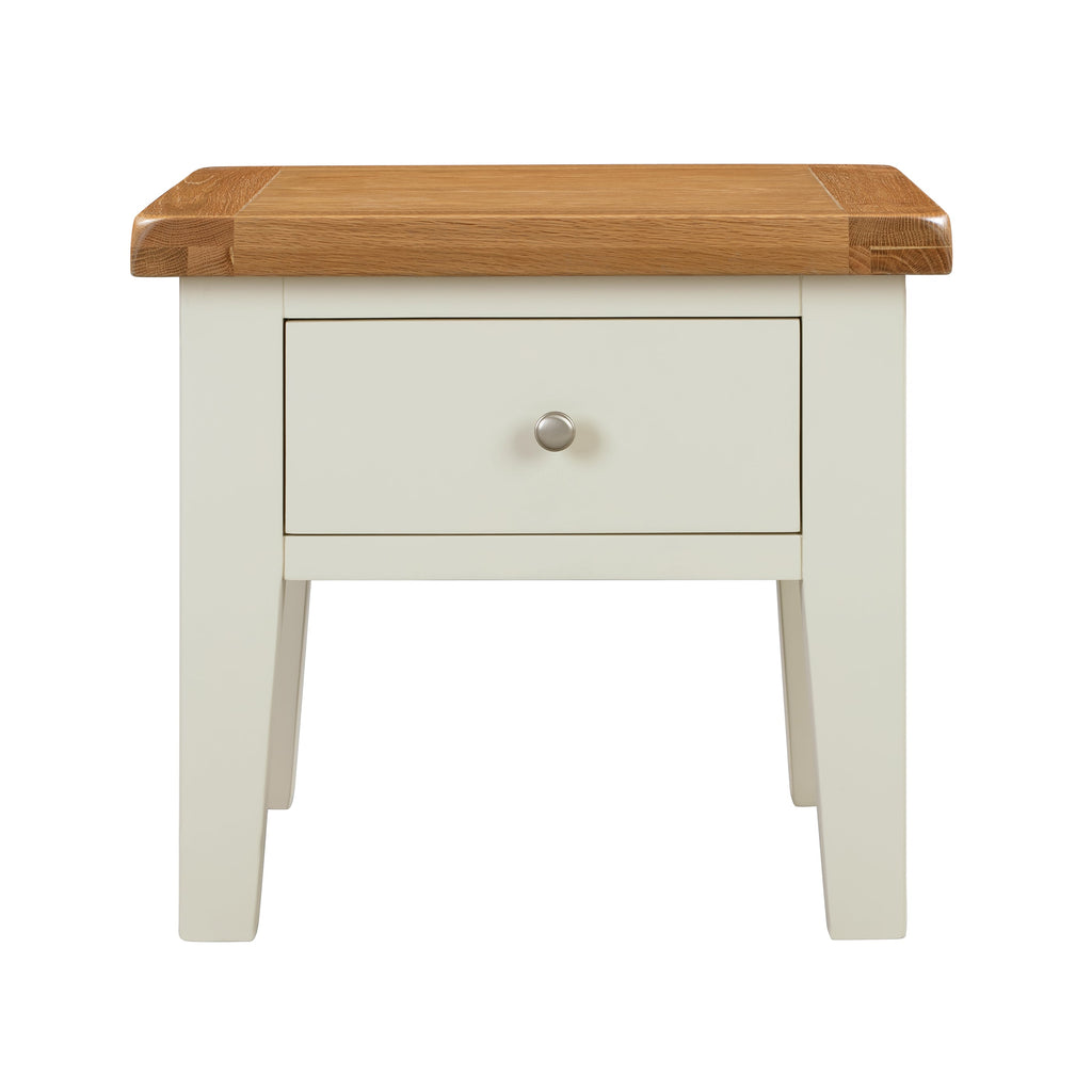 Cambridge Classic Cream Painted Oak 1 Drawer Lamp Table