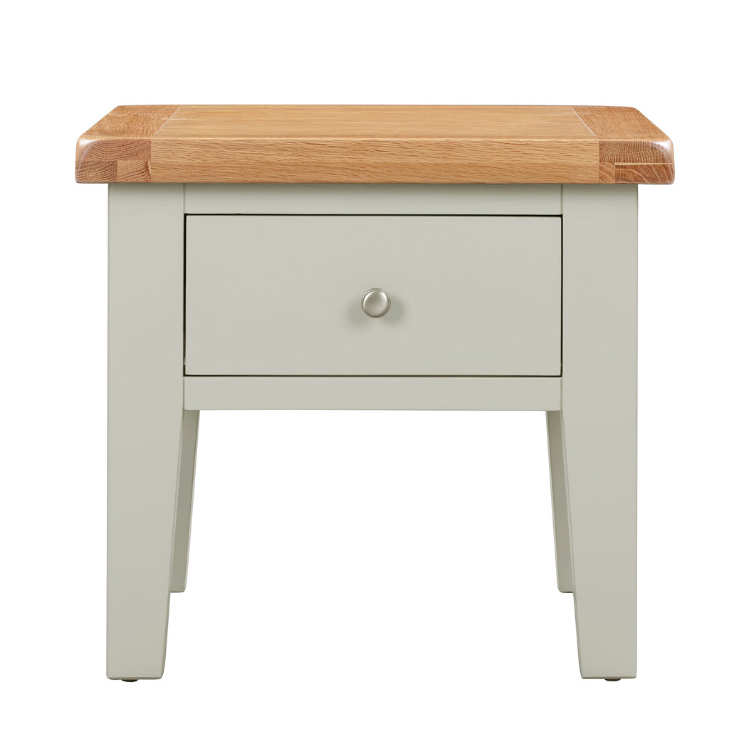 Cambridge Grey Painted Oak 1 Drawer Lamp Table