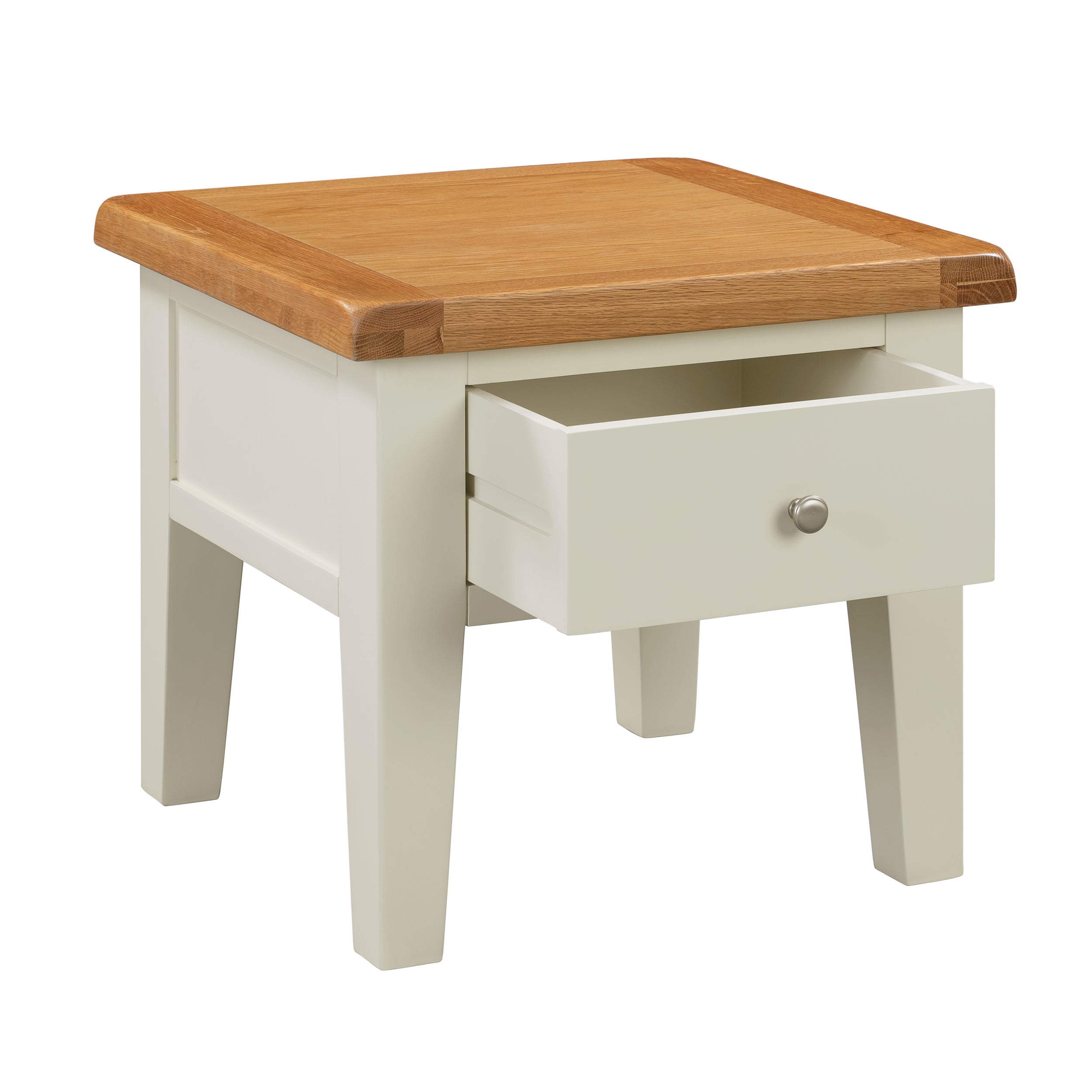 Cambridge Classic Cream Painted Oak 1 Drawer Lamp Table