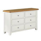 Cambridge Classic Cream Painted Oak 6 Drawer Chest