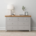 Cambridge Grey Painted Oak 3 Over 4 Chest Of Drawers
