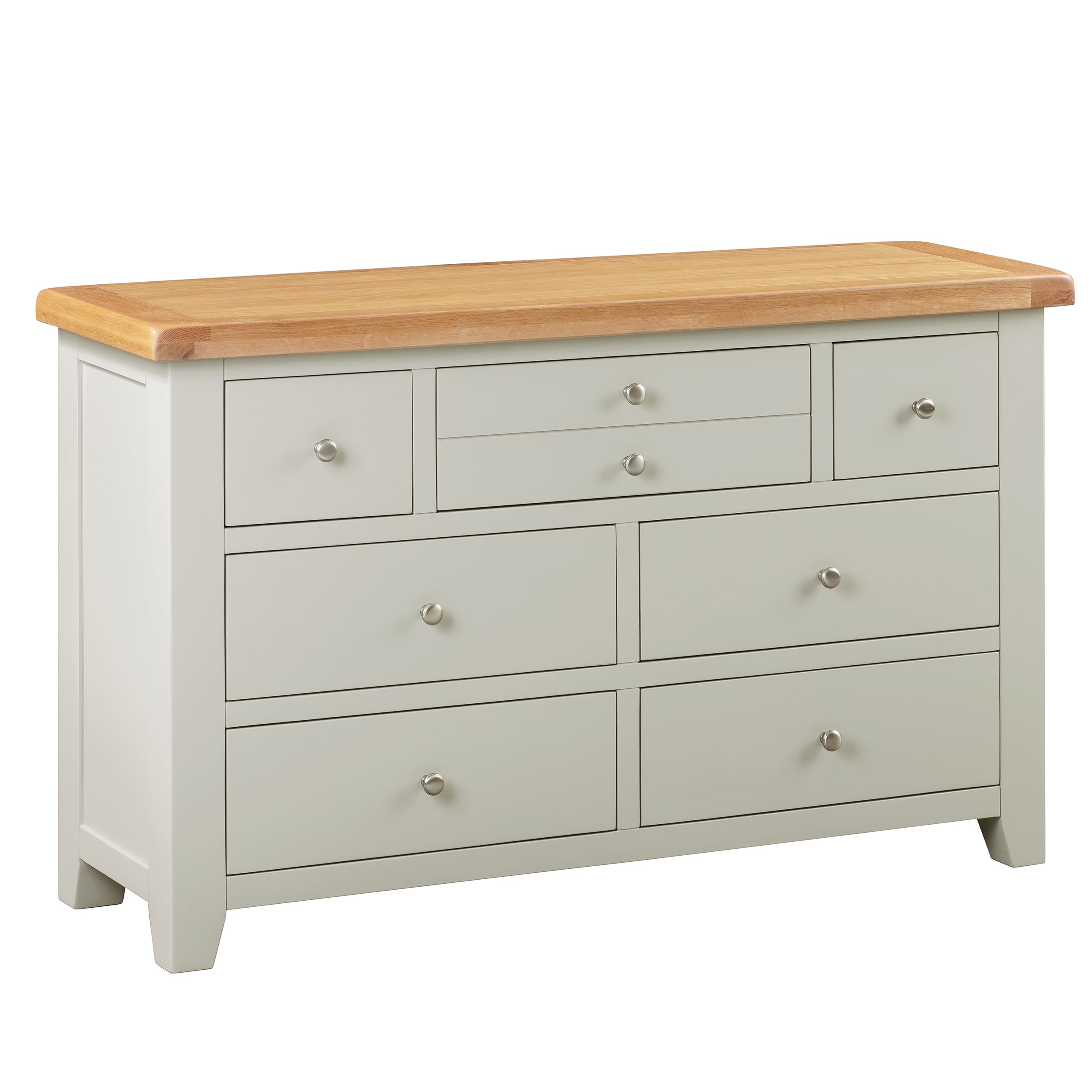 Cambridge Grey Painted Oak 3 Over 4 Chest Of Drawers