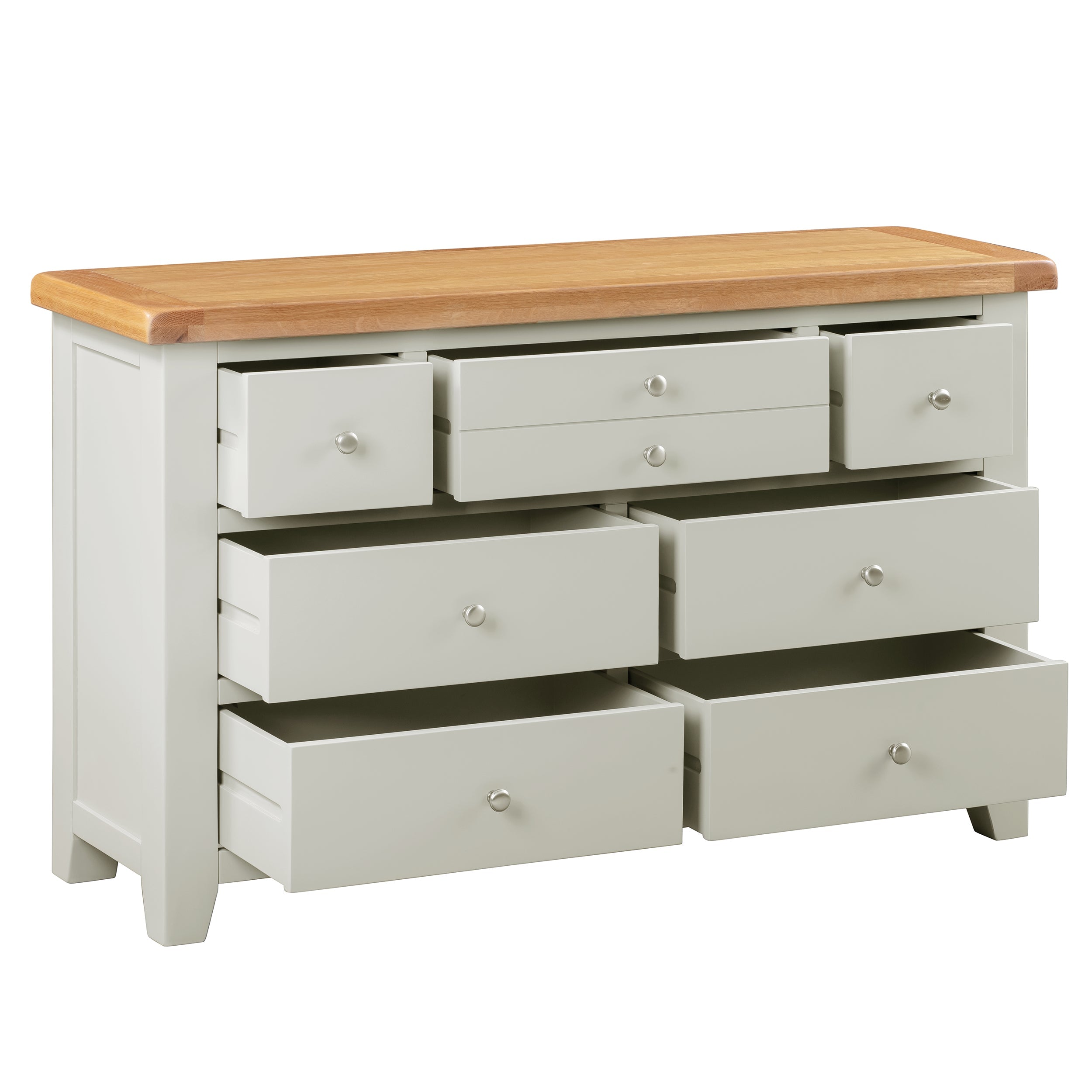 Cambridge Grey Painted Oak 3 Over 4 Chest Of Drawers