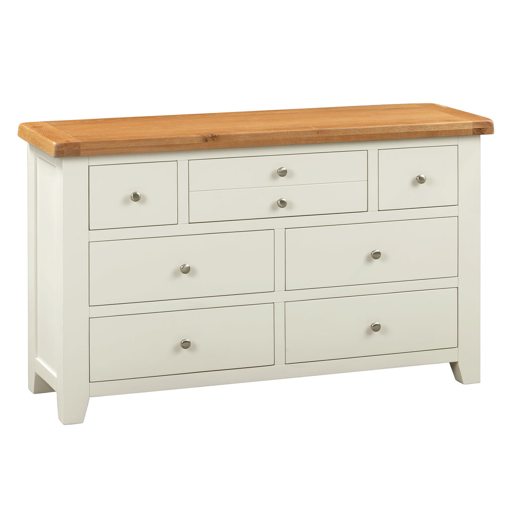 Cambridge Classic Cream Painted Oak 3 Over 4 Chest Of Drawers