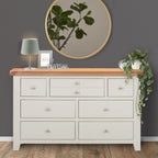 Cambridge Grey Painted Oak 3 Over 4 Chest Of Drawers