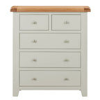 Cambridge Grey Painted Oak 2 Over 3 Chest Of Drawers