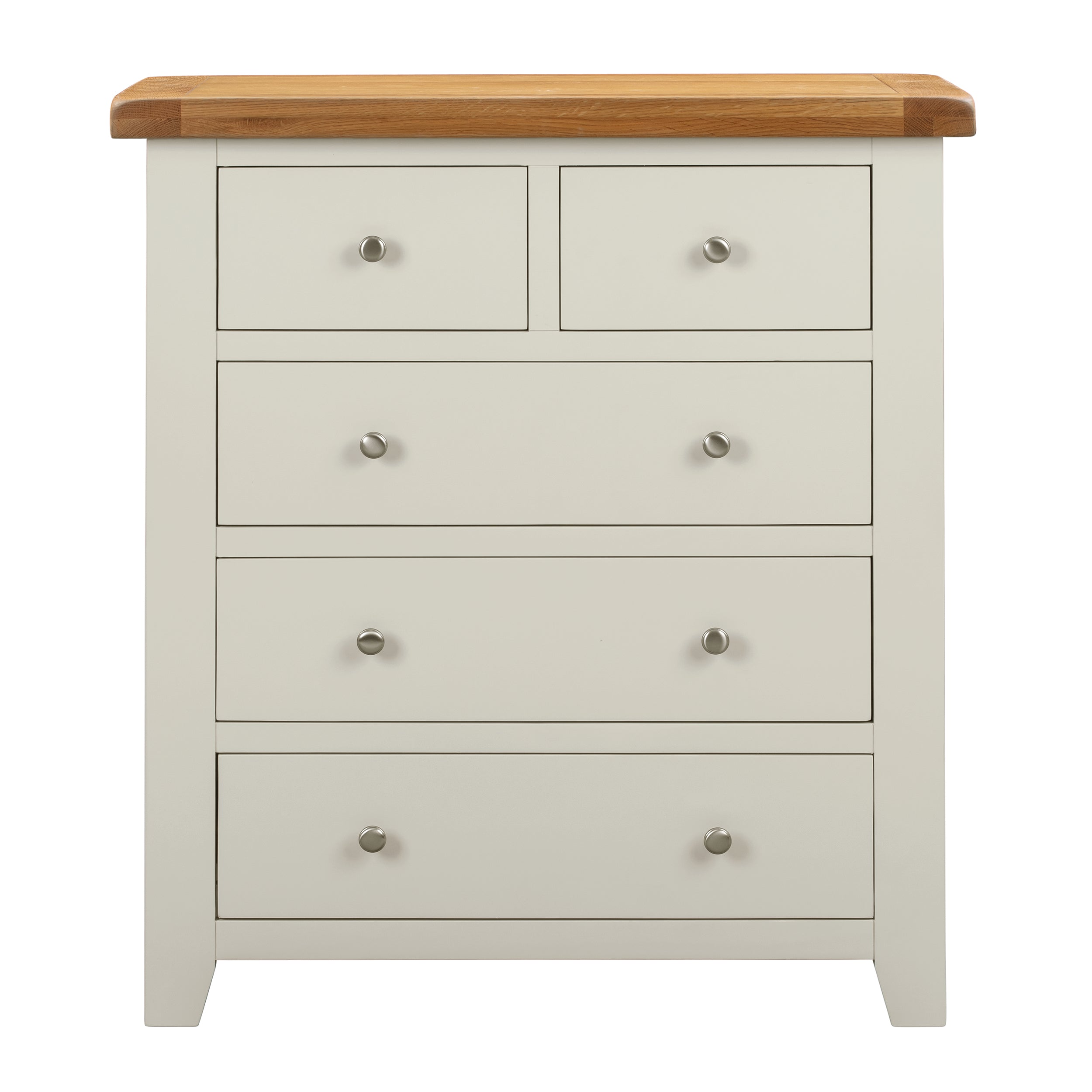 Cambridge Classic Cream Painted Oak 2 Over 3 Chest Of Drawers