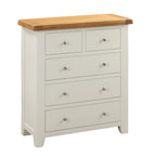 Cambridge Classic Cream Painted Oak 2 Over 3 Chest Of Drawers