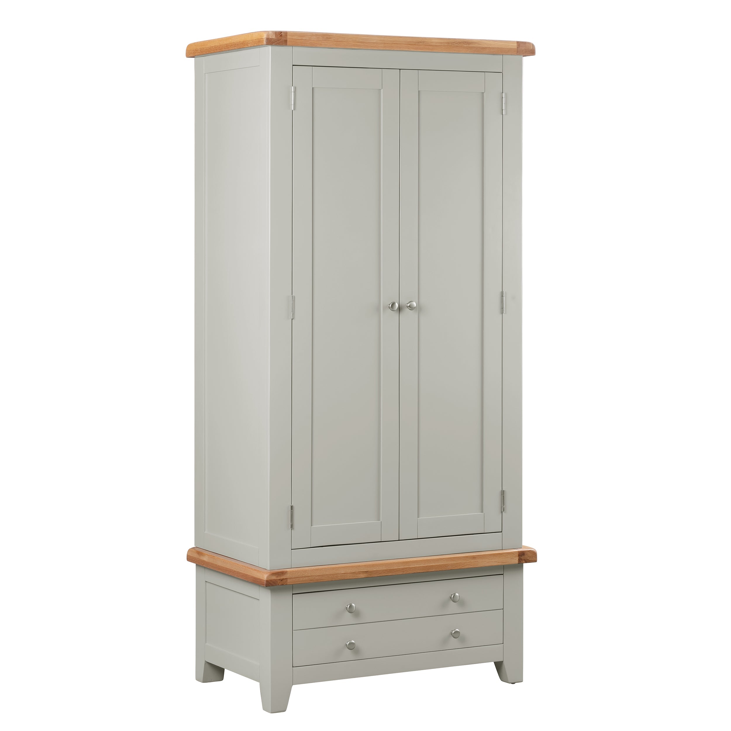 Cambridge Grey Painted Oak Double Wardrobe