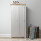 Cambridge Grey Painted Oak Full Hanging Wardrobe