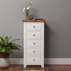 Cambridge Classic Cream Painted Oak 5 Drawer Chest