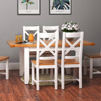 Cambridge Classic Cream Painted Oak Small Extending Dining Table (1.2 m-1.5 m)