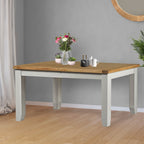 Cambridge Grey Painted Oak Medium Extending Dining Table (1.4 m-1.8 m)