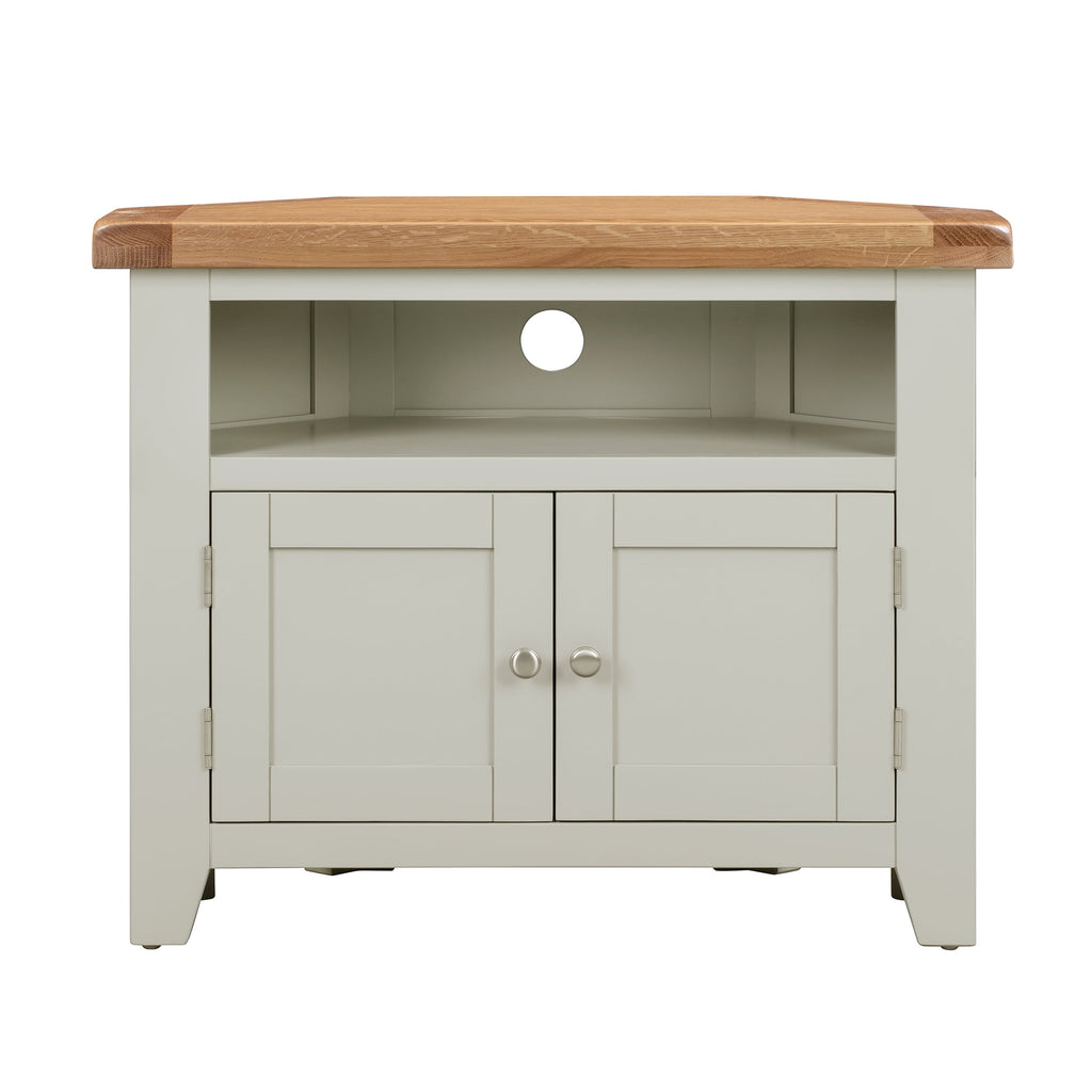 Cambridge Grey Painted Oak Corner TV Unit