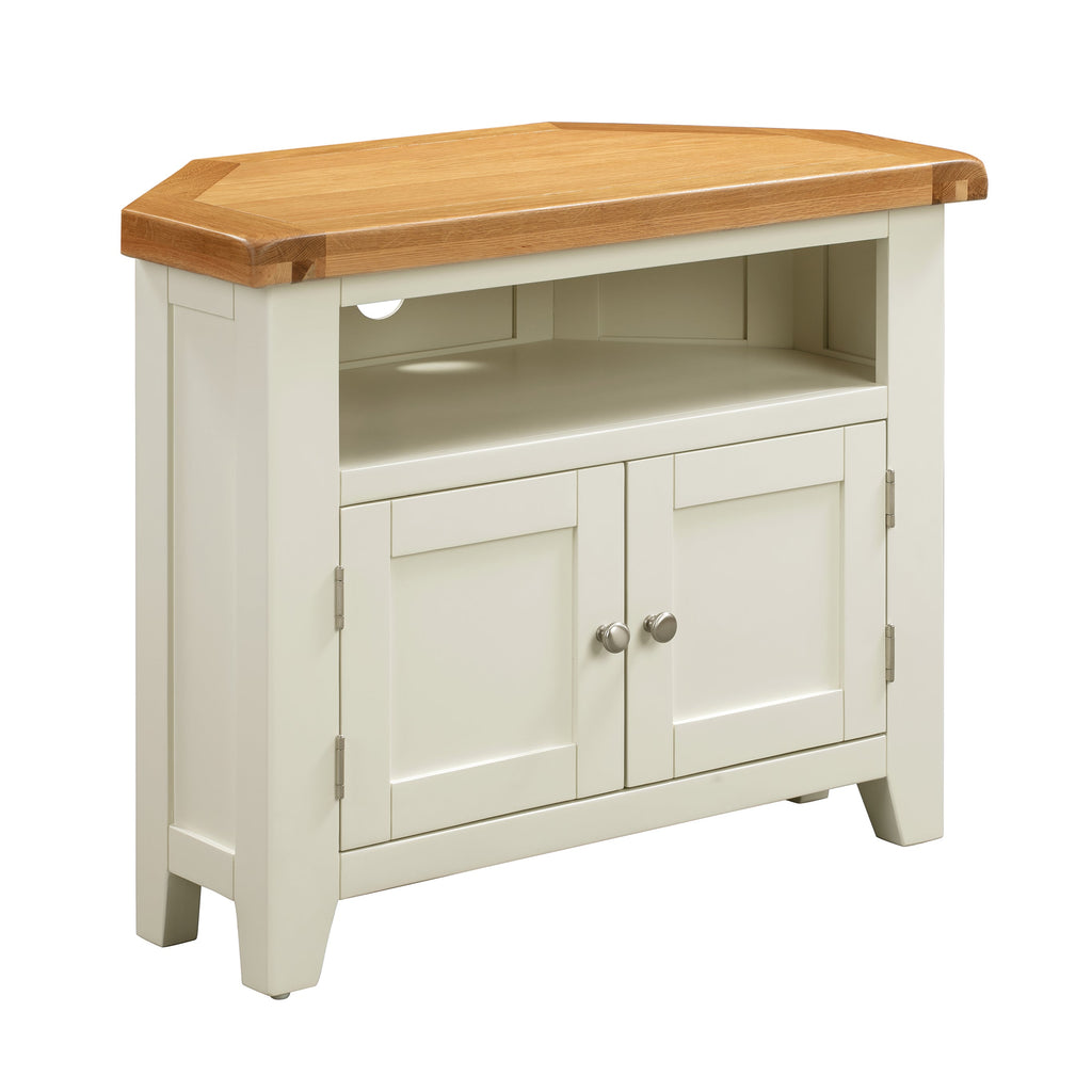 Cambridge Classic Cream Painted Oak Corner TV Unit