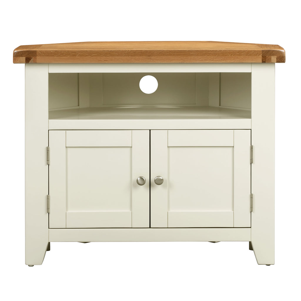 Cambridge Classic Cream Painted Oak Corner TV Unit
