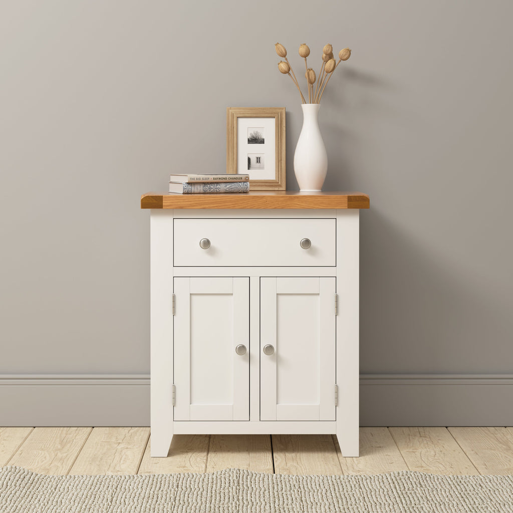 Cambridge Classic Cream Painted Oak Small 1 Drawer 2 Door Sideboard