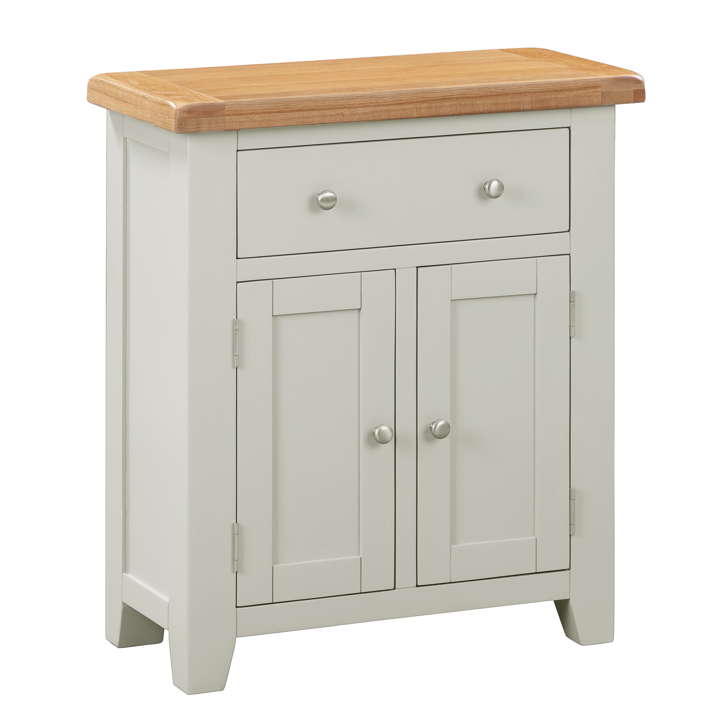Cambridge Grey Painted Oak Small 1 Drawer 2 Door Sideboard