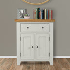 Cambridge Grey Painted Oak Small 1 Drawer 2 Door Sideboard