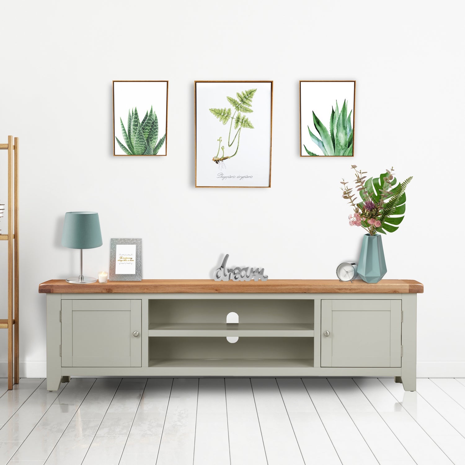 Cambridge Grey Painted Oak Extra Large TV Unit