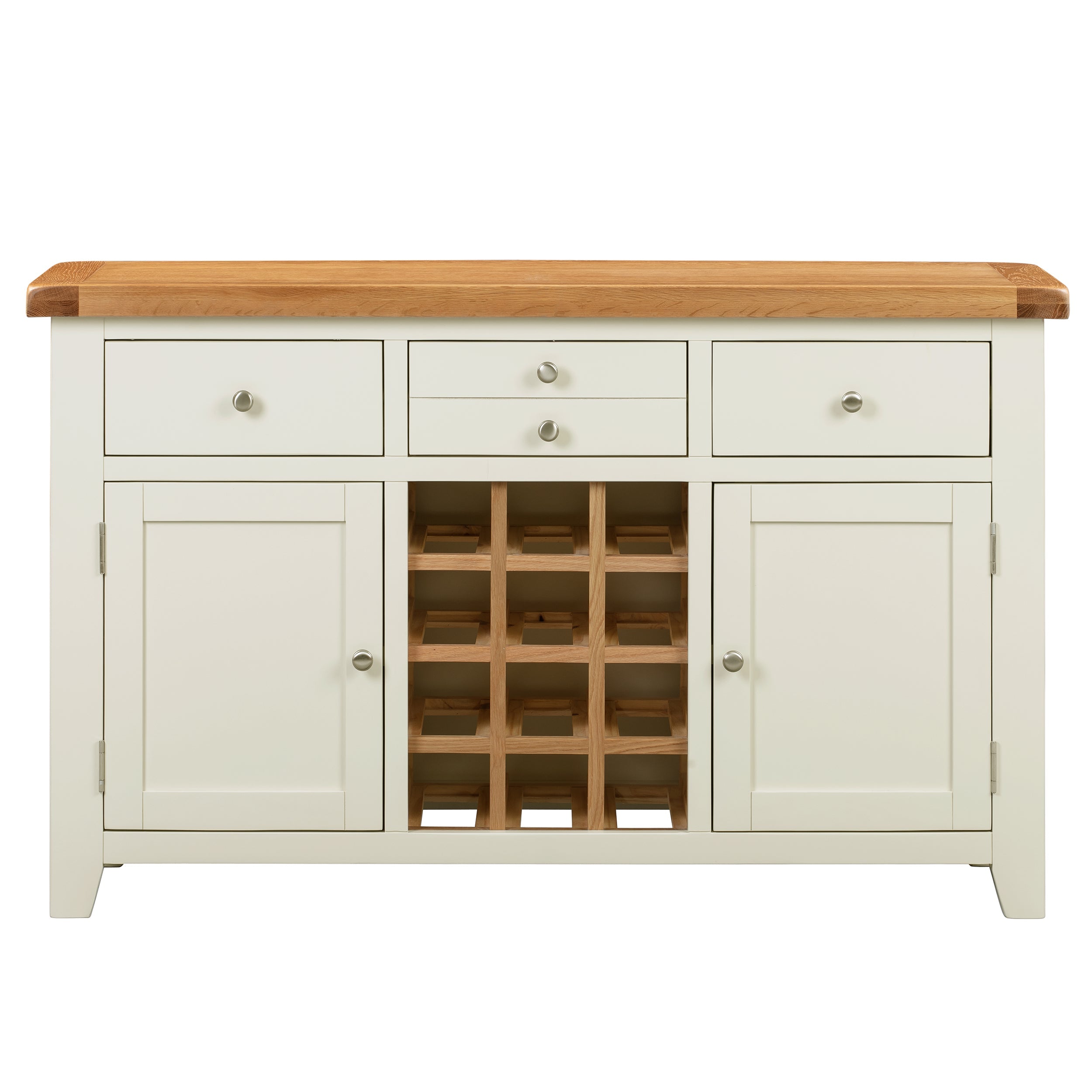 Cambridge Classic Cream Painted Oak Large Wine Cabinet